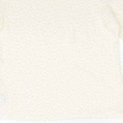 Womens UK Size 12 Limited Edition White Basic Blouse