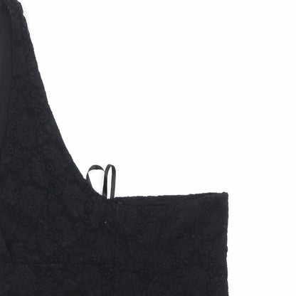 Womens UK Size L Fransa Black Basic Blouse