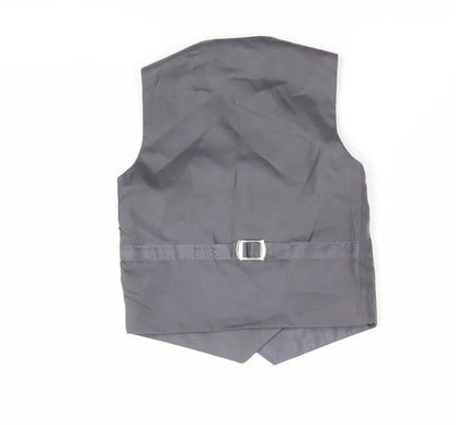 Romaario Boys Grey   Overcoat Waistcoat Size 3 Years