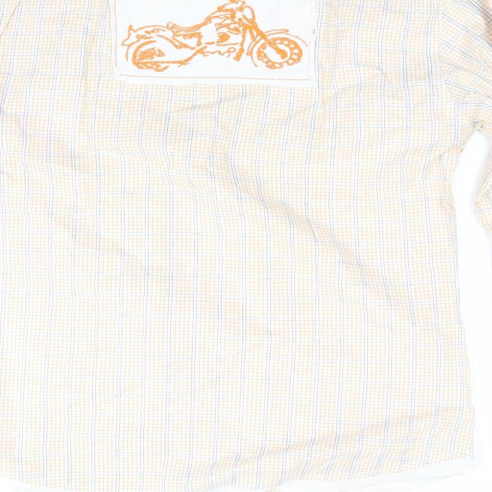 Mens UK Size XL Never Nine Beige  Button-Up Long Sleeve Casual Shirt