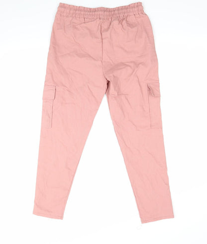 Preworn Girls Pink   Jogger Trousers Size XL