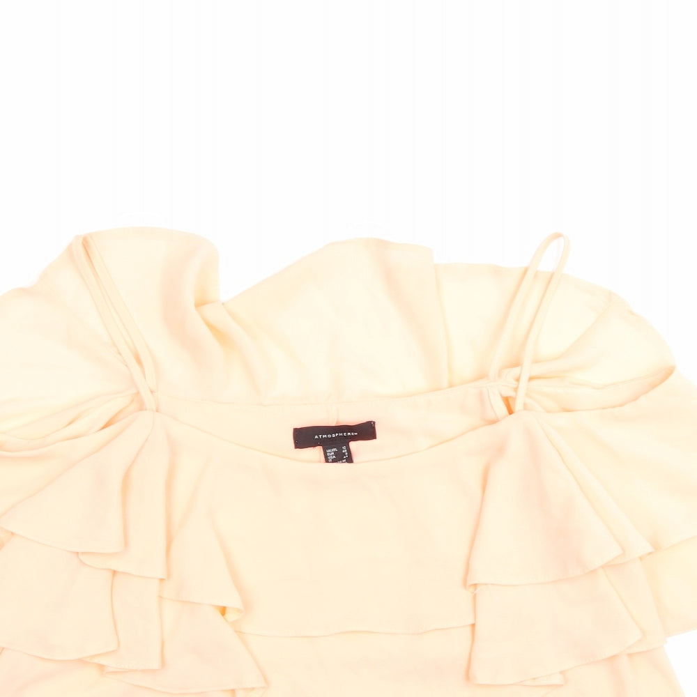 Womens UK Size 12 Atmosphere Orange Basic Blouse