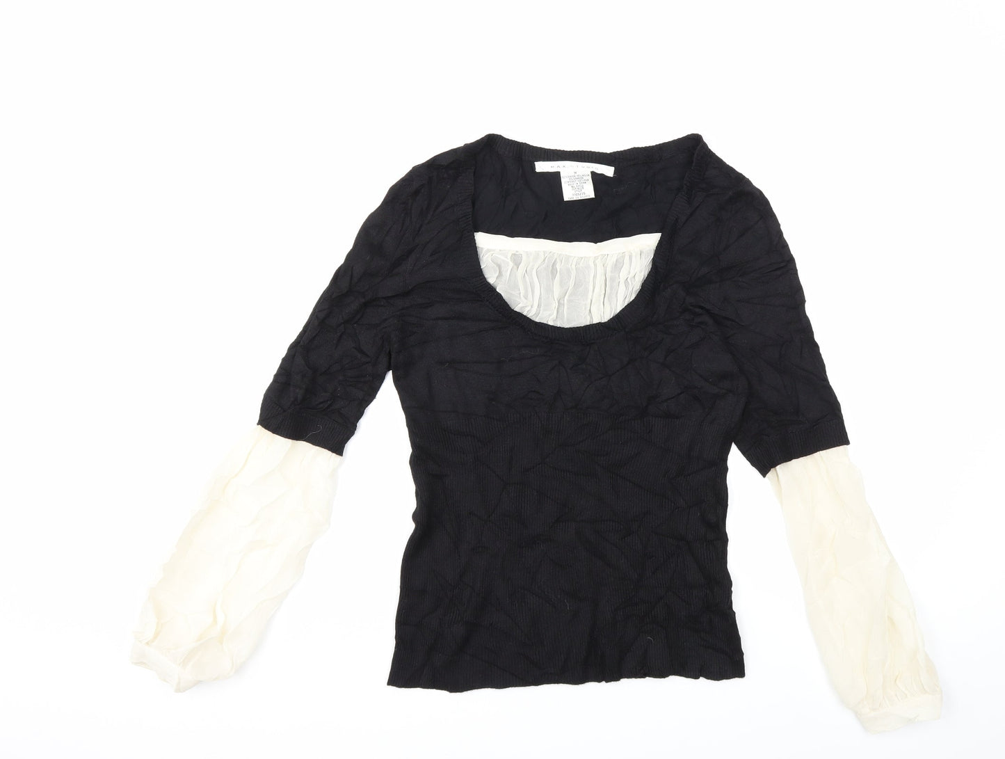 Max Studio Womens Black  Knit Pullover Jumper Size M