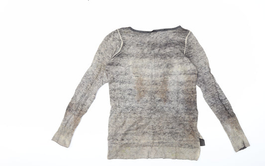 YAYA Womens Grey  Knit Pullover Jumper Size L