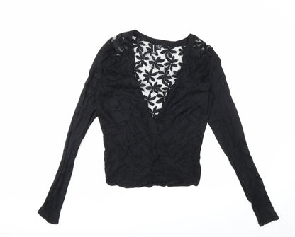 izabel Womens Black  Knit Cardigan Jumper Size 8
