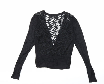izabel Womens Black  Knit Cardigan Jumper Size 8