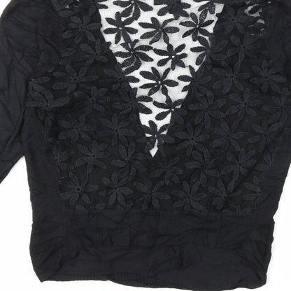 izabel Womens Black  Knit Cardigan Jumper Size 8