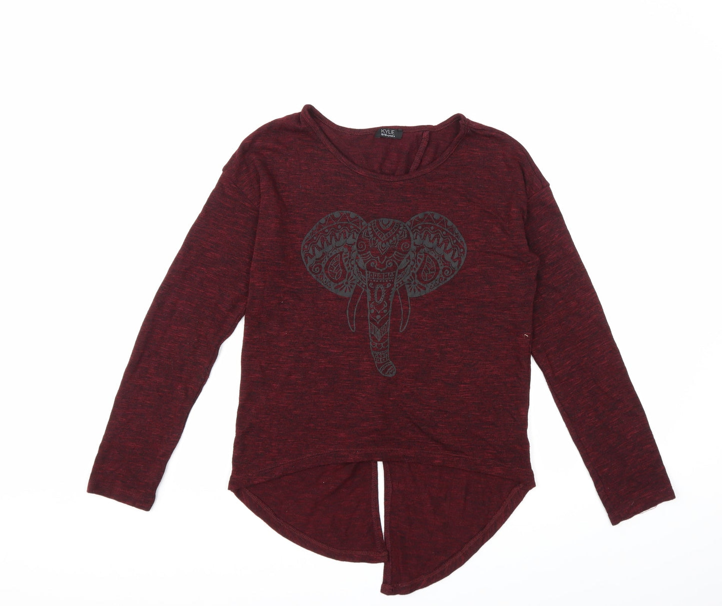 Kylie Girls Red  Knit Pullover Jumper Size 13 Years