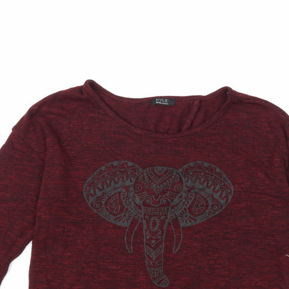 Kylie Girls Red  Knit Pullover Jumper Size 13 Years