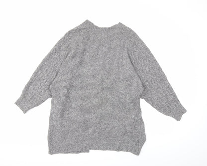 Pink Rose Womens Grey  Knit Cardigan Jumper Size S