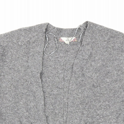 Pink Rose Womens Grey  Knit Cardigan Jumper Size S