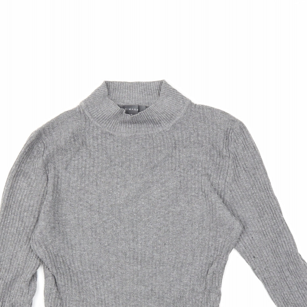 Primark Womens Grey  Knit Pullover Jumper Size 12