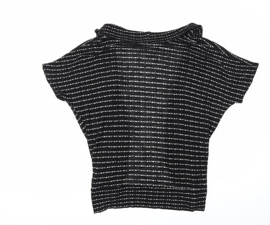 Urban Outfitters Womens Black Striped Knit Cardigan Jumper Size L
