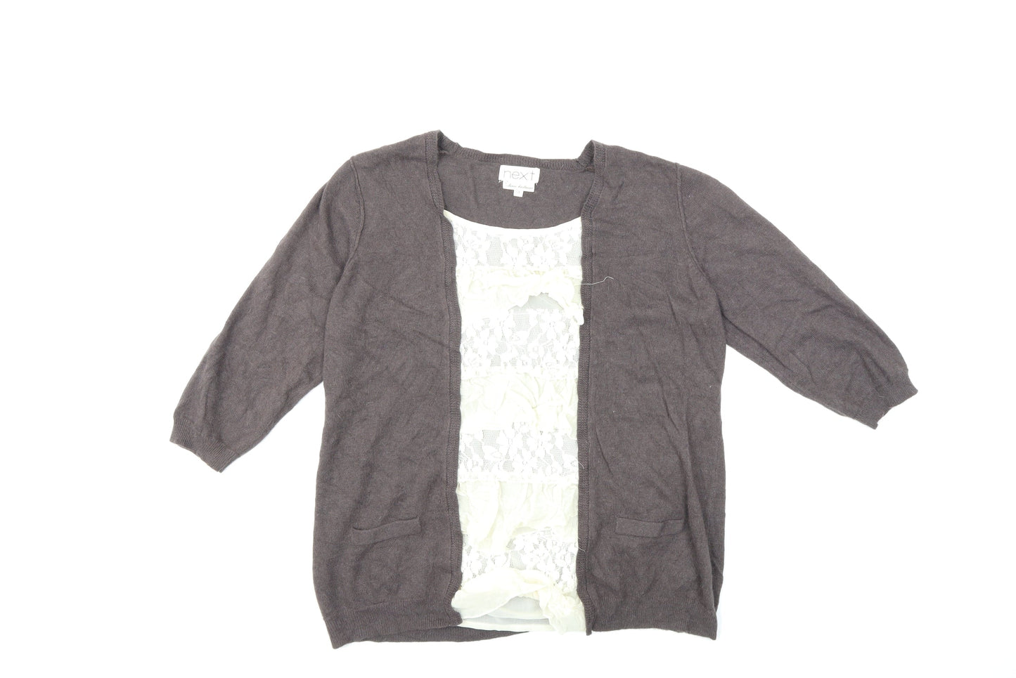 NEXT Womens Brown  Knit Cardigan Jumper Size 18