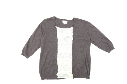 NEXT Womens Brown  Knit Cardigan Jumper Size 18