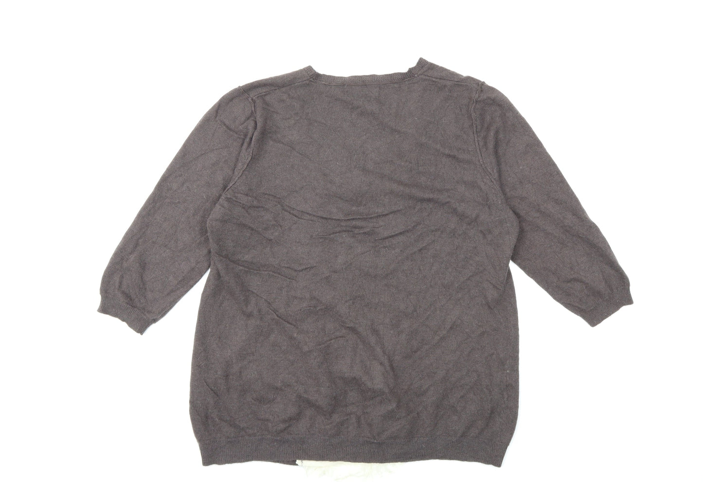 NEXT Womens Brown  Knit Cardigan Jumper Size 18