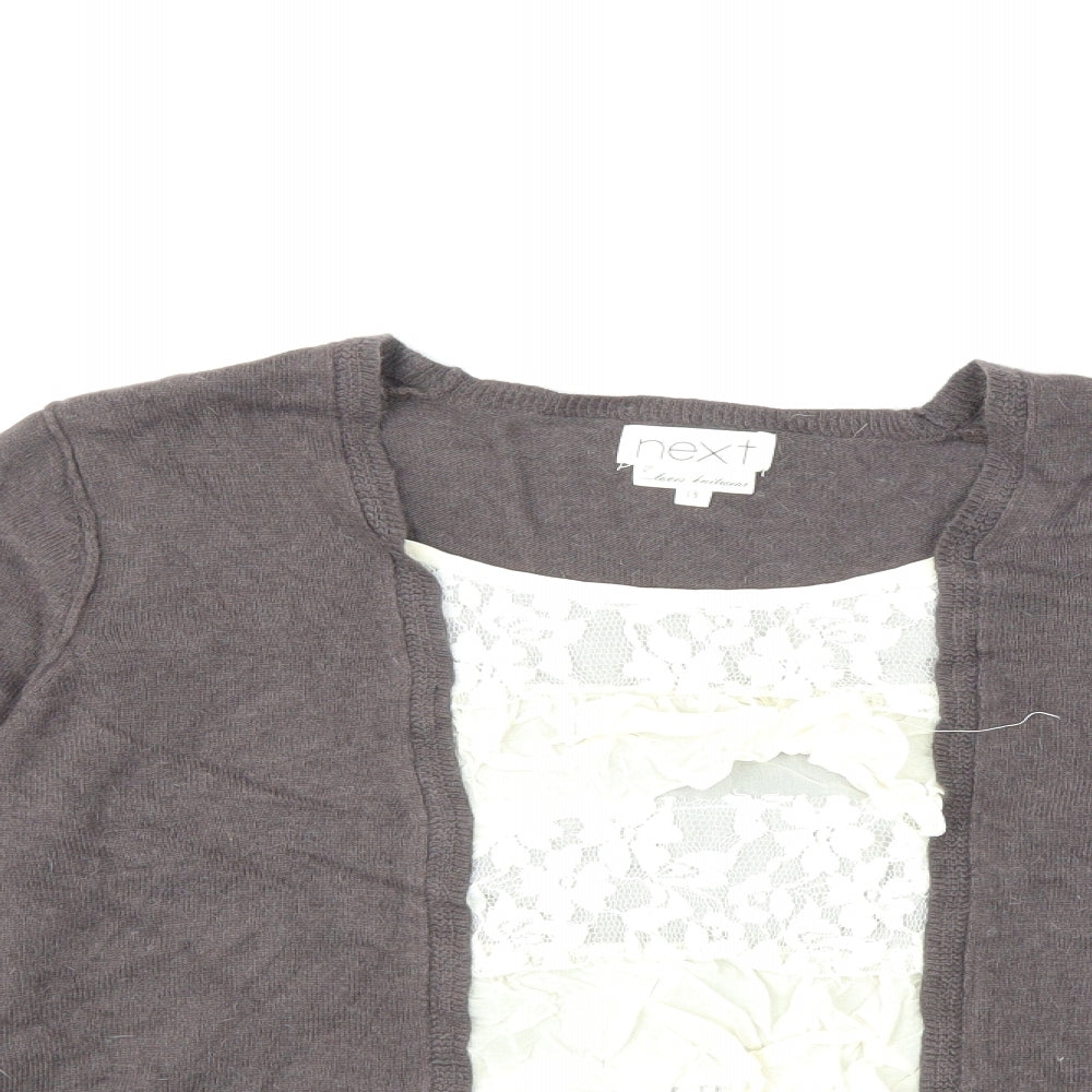 NEXT Womens Brown  Knit Cardigan Jumper Size 18