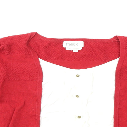 NEXT Womens Red  Knit Cardigan Jumper Size 12