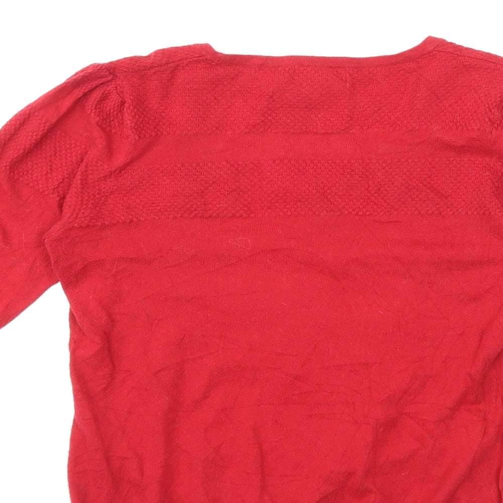 NEXT Womens Red  Knit Cardigan Jumper Size 12