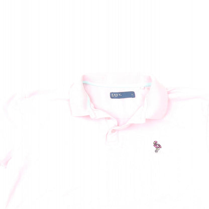 Easy Mens Pink    Polo Size L
