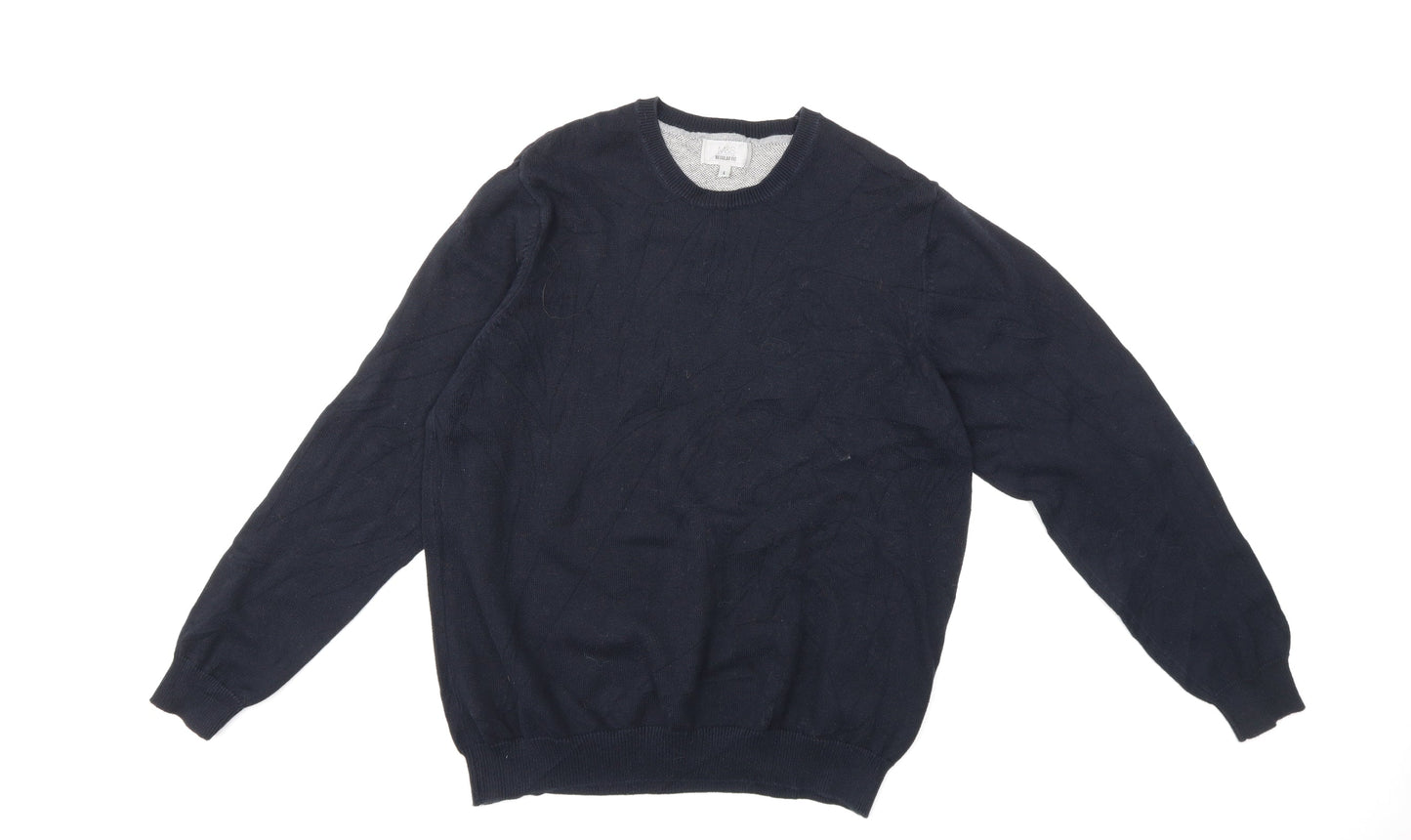 Marks and Spencer Mens Blue  Knit Pullover Jumper Size L