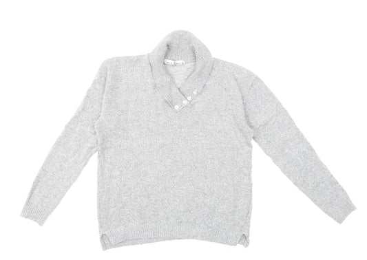 Pure & Natural Womens Grey  Knit Pullover Jumper Size M