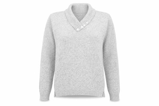 Pure & Natural Womens Grey  Knit Pullover Jumper Size M