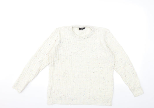 ME Womens Beige  Knit Pullover Jumper Size L