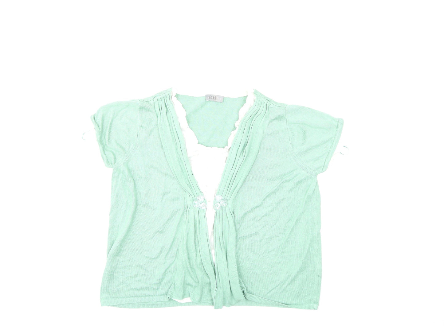 Per Una Womens Green  Knit Cardigan Jumper Size 16