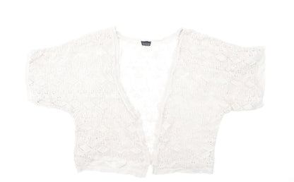 Topshop Womens Beige  Knit Cardigan Jumper Size 14