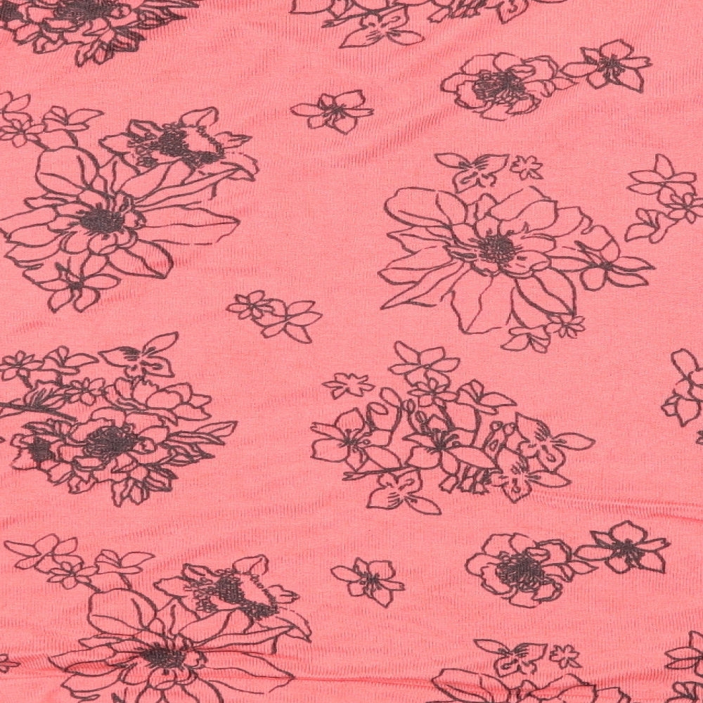 Marks and Spencer Womens Pink Floral Knit Pullover Jumper Size L