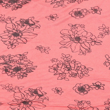Marks and Spencer Womens Pink Floral Knit Pullover Jumper Size L