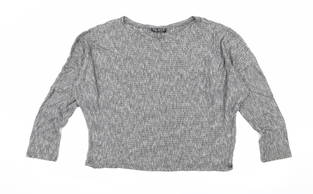 Select Womens Grey  Knit Pullover Jumper Size 12