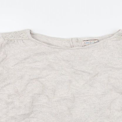 Marks and Spencer Womens Ivory  Knit Pullover Jumper Size 16  - Crochet detail