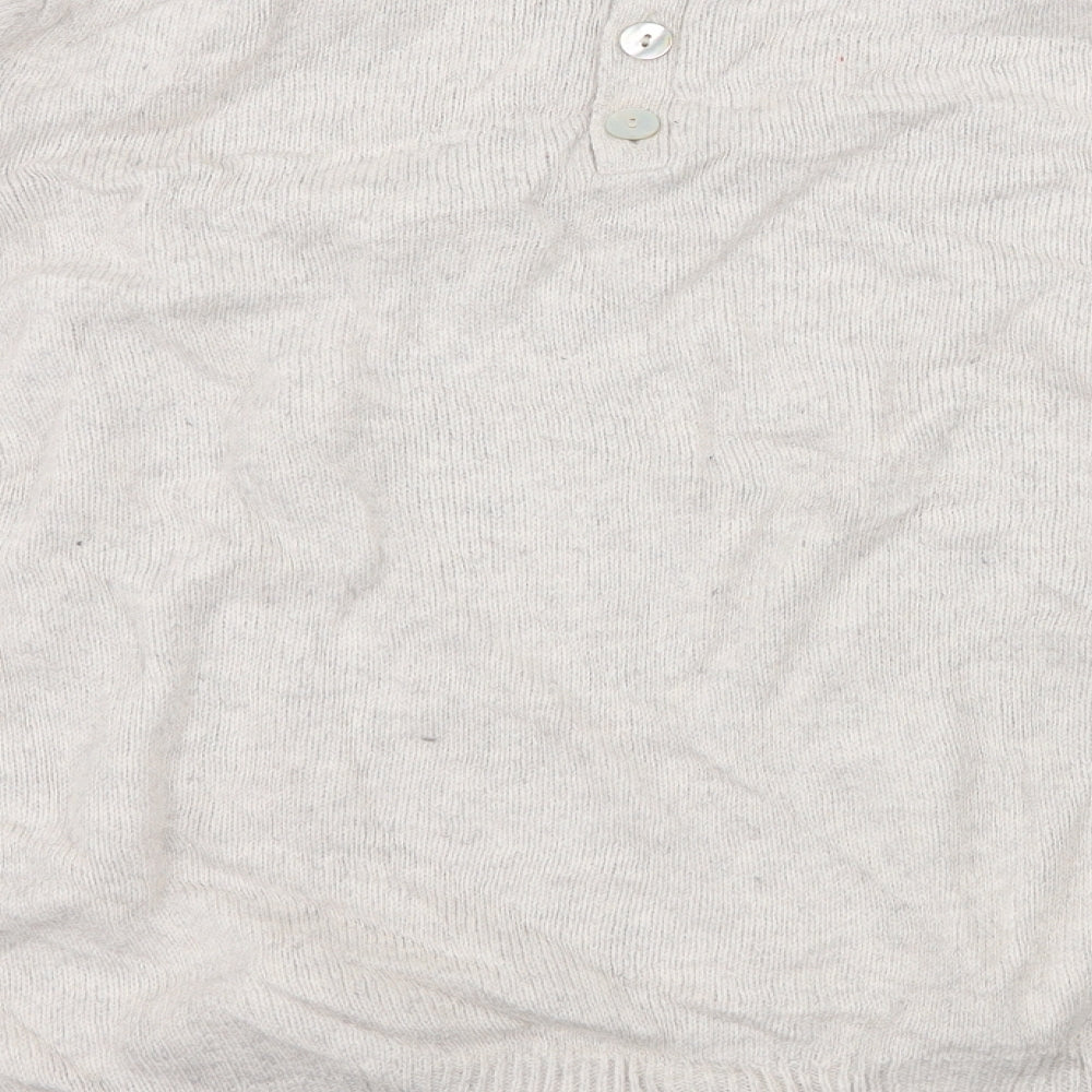 Marks and Spencer Womens Ivory  Knit Pullover Jumper Size 16  - Crochet detail