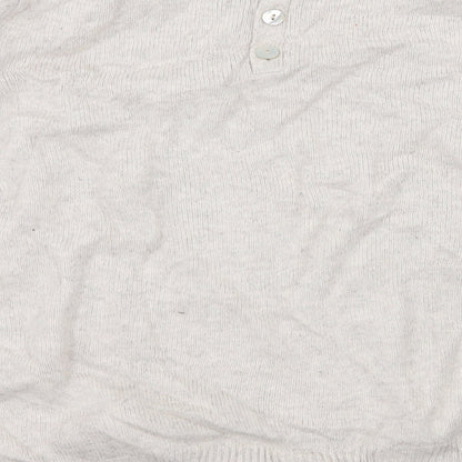 Marks and Spencer Womens Ivory  Knit Pullover Jumper Size 16  - Crochet detail