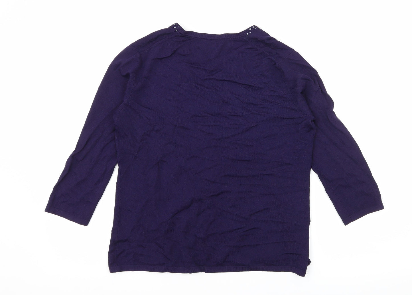CC Womens Purple  Knit Cardigan Jumper Size S