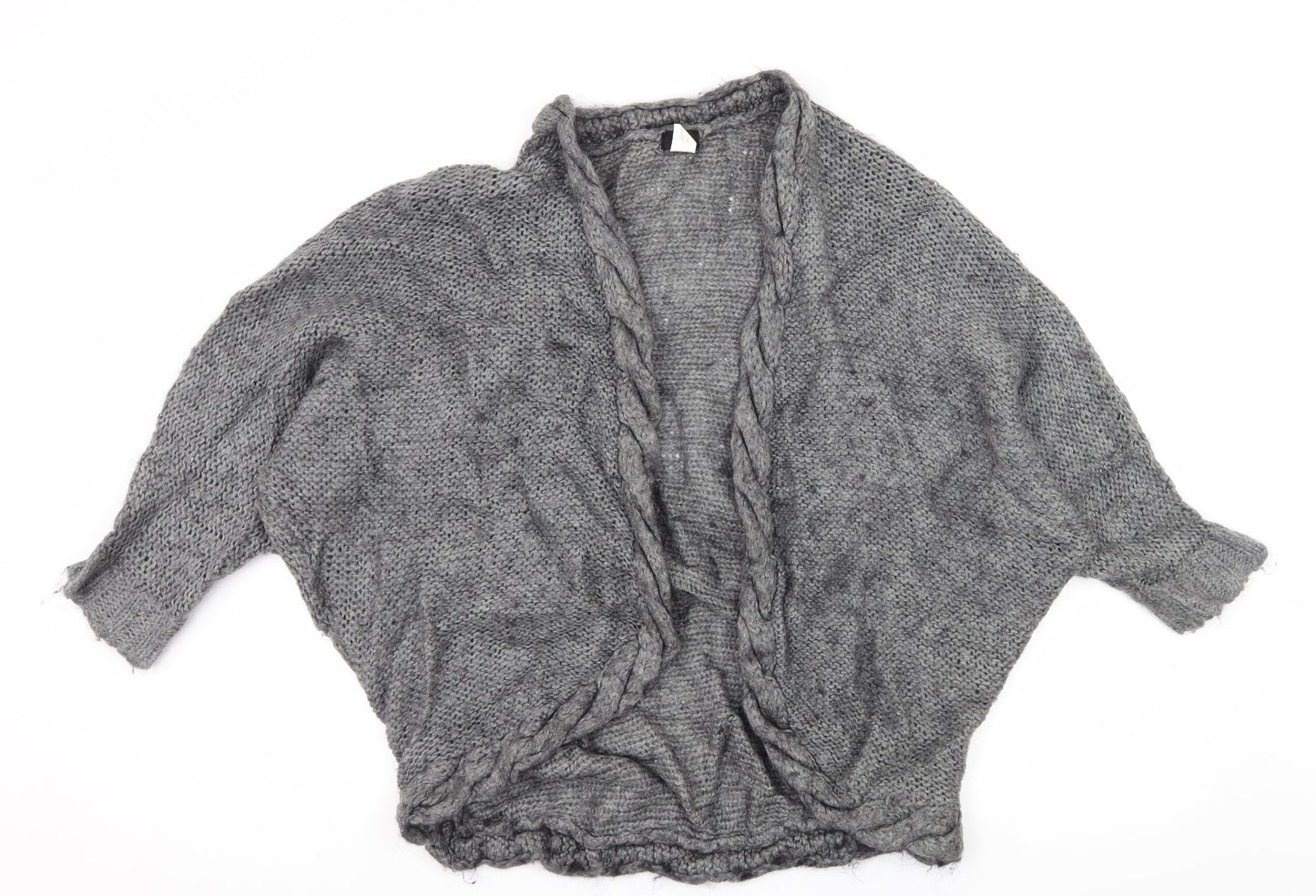 H&M Womens Grey  Knit Cardigan Jumper One Size