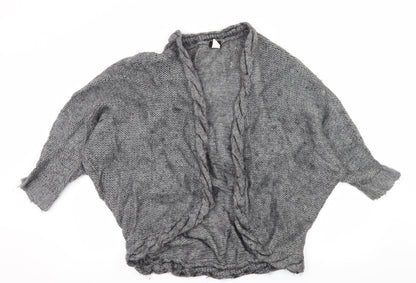 H&M Womens Grey  Knit Cardigan Jumper One Size
