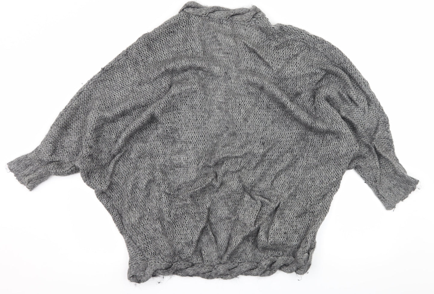 H&M Womens Grey  Knit Cardigan Jumper One Size