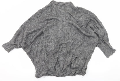 H&M Womens Grey  Knit Cardigan Jumper One Size