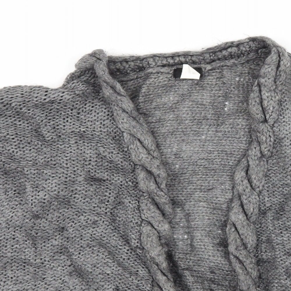 H&M Womens Grey  Knit Cardigan Jumper One Size