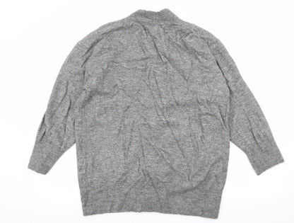 HM& Womens Grey  Knit Cardigan Jumper Size S