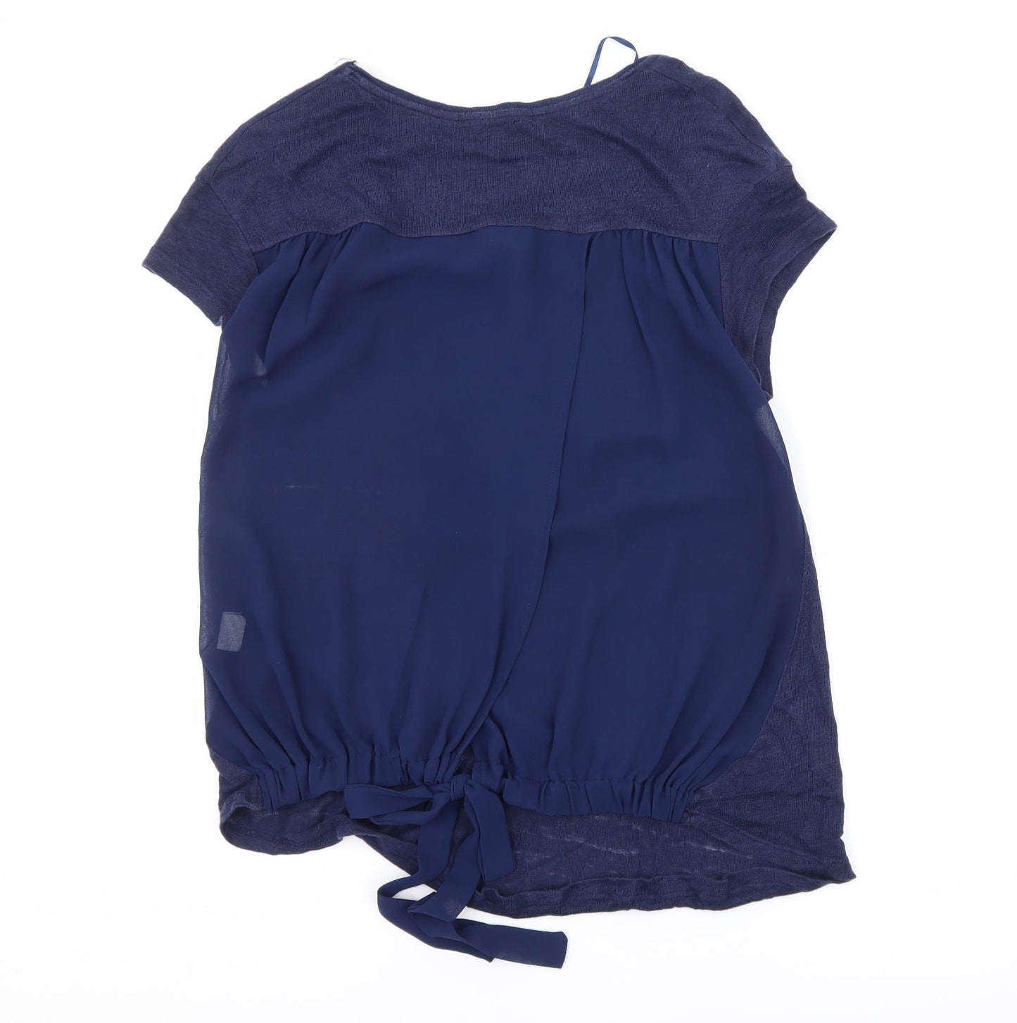 Womens UK Size S Zara Blue Basic T-Shirt