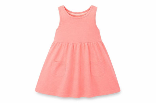 Nutmeg Girls Orange  Jersey Tank Dress  Size 2-3 Years