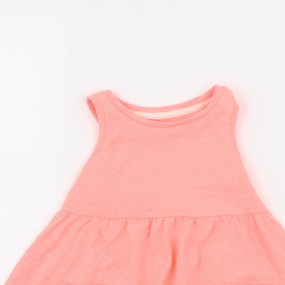 Nutmeg Girls Orange  Jersey Tank Dress  Size 2-3 Years