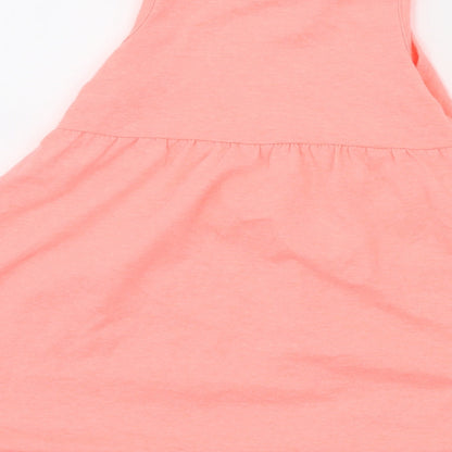 Nutmeg Girls Orange  Jersey Tank Dress  Size 2-3 Years