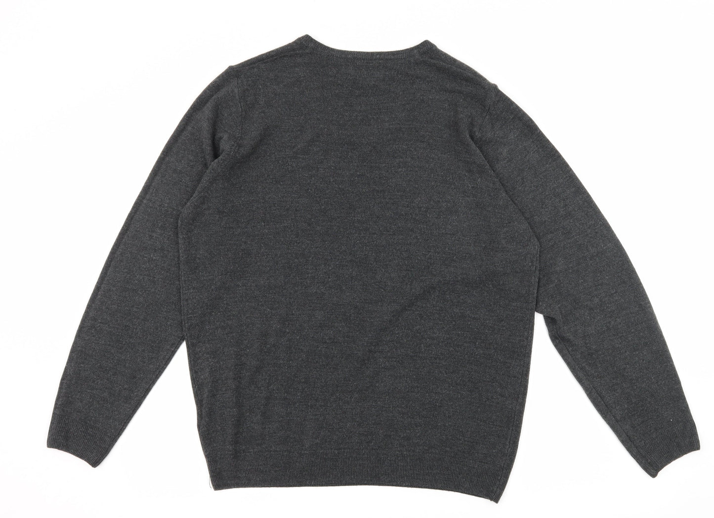 Marks and Spencer Mens Grey  Knit Pullover Jumper Size L