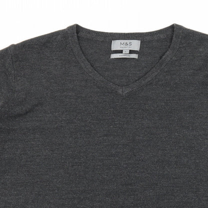 Marks and Spencer Mens Grey  Knit Pullover Jumper Size L