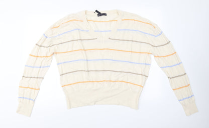 Marks & Spencer  Womens Beige Striped  Pullover Jumper Size XL